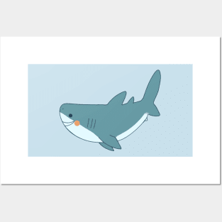 Shark illustration Posters and Art